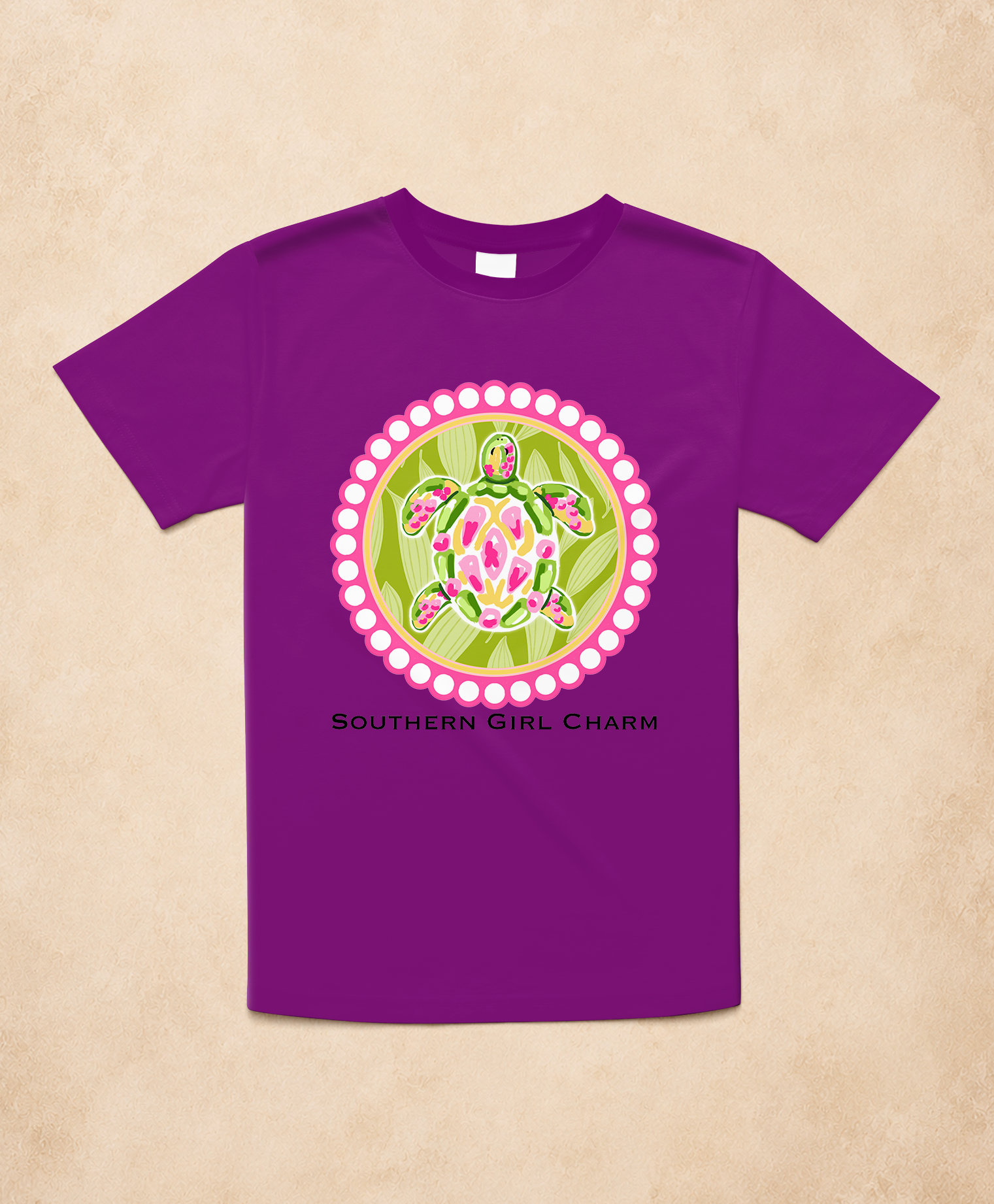 Southern Girl Charm Sea Turtle Tee